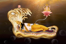 Lord Vishnu turning over